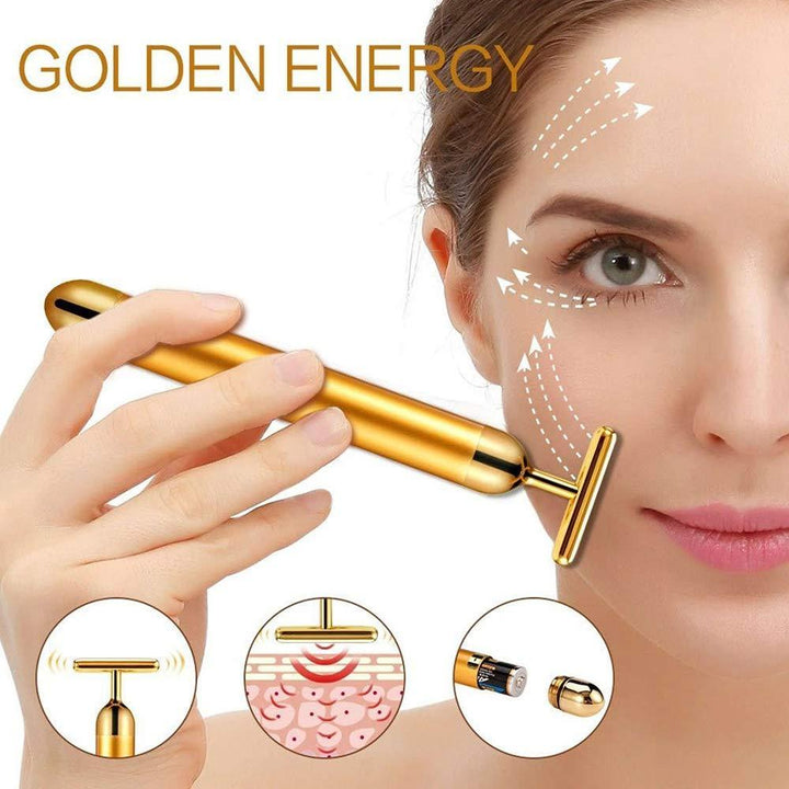 Facial T-Bar Gold Massager | Stornfield