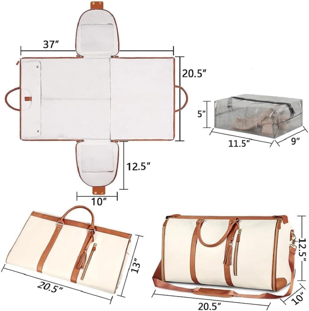 Stornfield | Large-Capacity Foldable Women's Garment Travel Bag with Hanging Suit Compartment