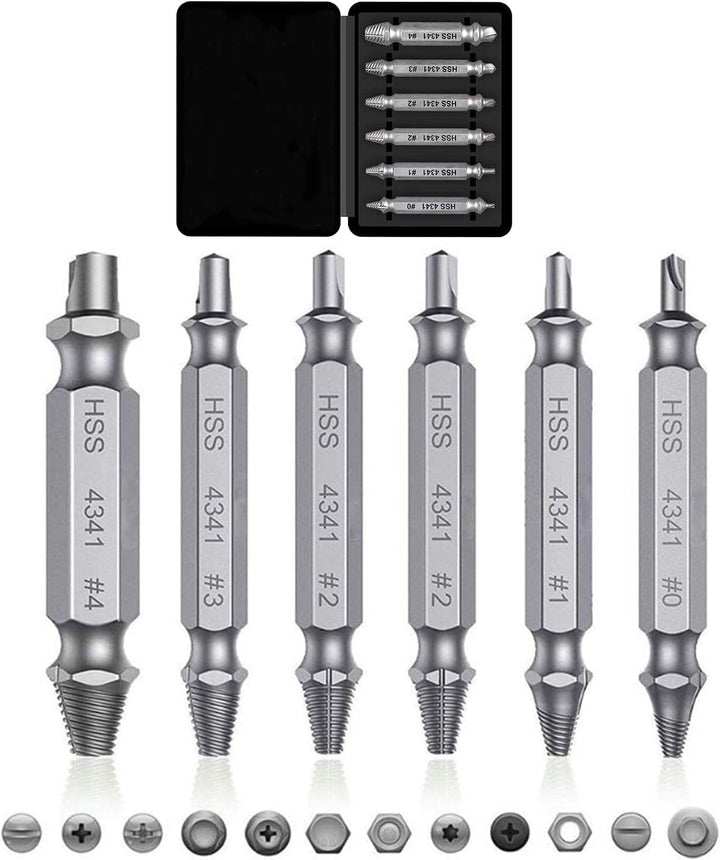 Universal Screw Extractor Set with Dual-Ended Bits Stornfield