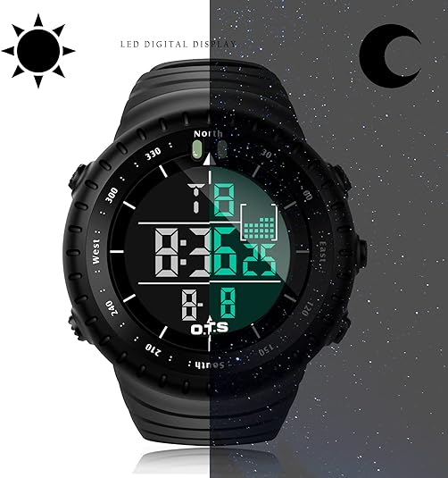 Stornfield | Henry Waterproof Men’s Digital Sports Watch – Shockproof, Tactical & LED Backlit Outdoor Timepiece