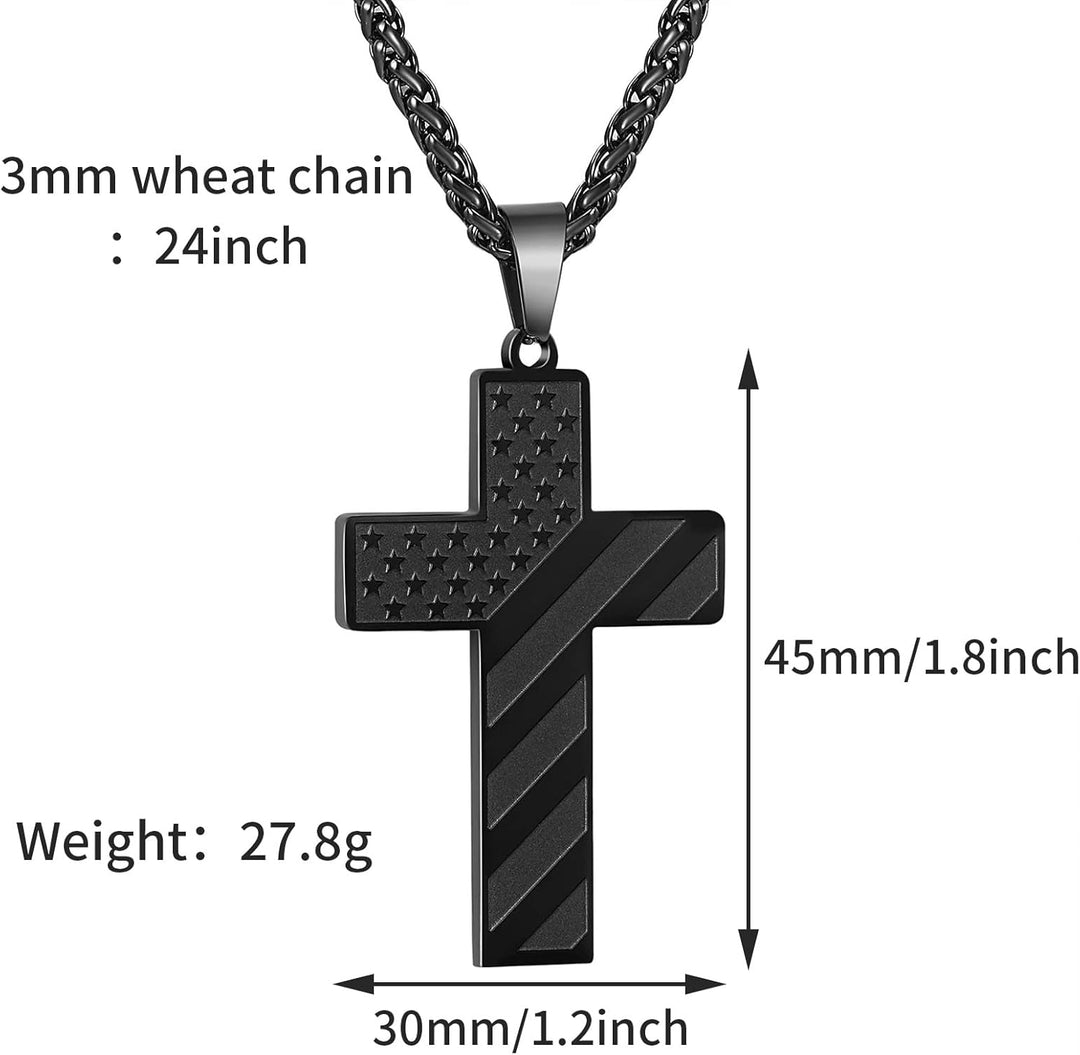 Stornfield | IronPride Cross American Flag Cross Necklace