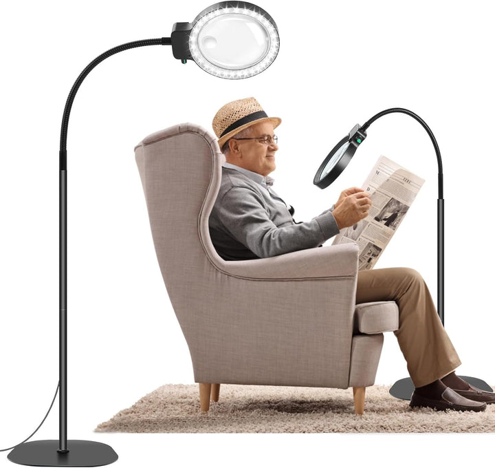 Stornfield | Full-Page Magnifying Glass with LED Light – Hands-Free Reading Aid for Books, Crafts & Hobbies