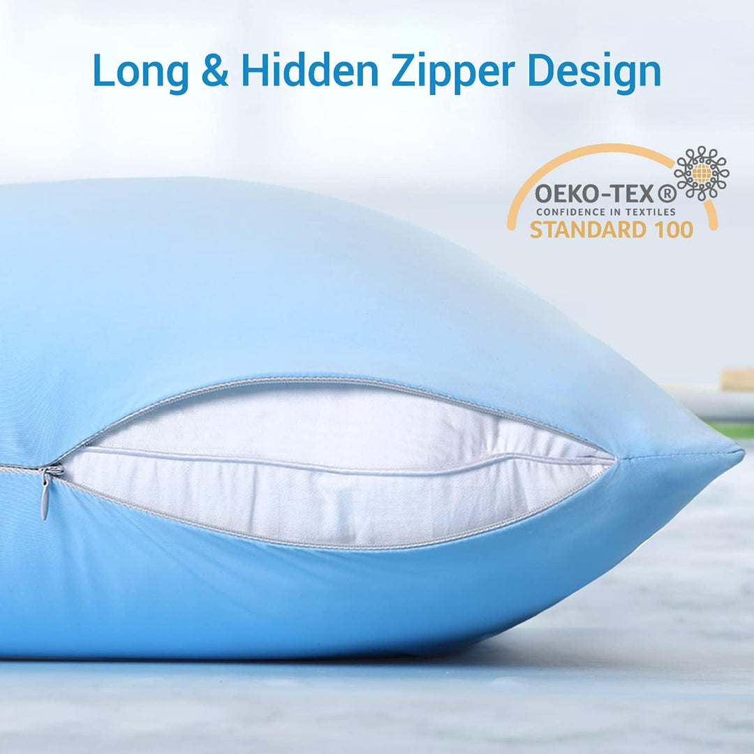 2-Pack Premium Silky Super Cooling Blue Pillowcases –  Extreme Q-Max 0.5 | Stornfield