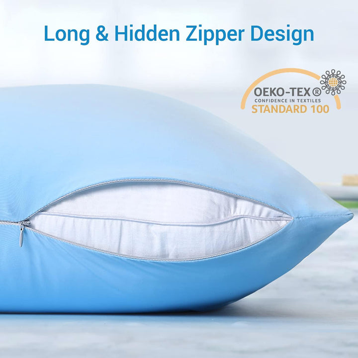 2-Pack Premium Silky Super Cooling Blue Pillowcases –  Extreme Q-Max 0.5 | Stornfield