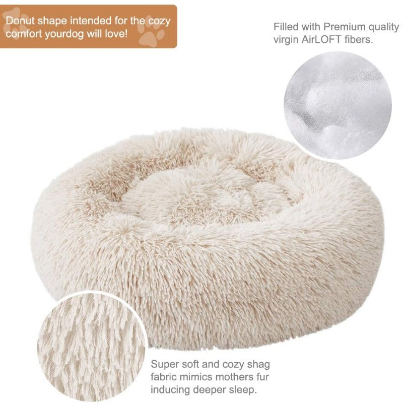 Stornfield | Donut Lit pour Chien en Peluche Calmant pour Chiens Petit à Grand
