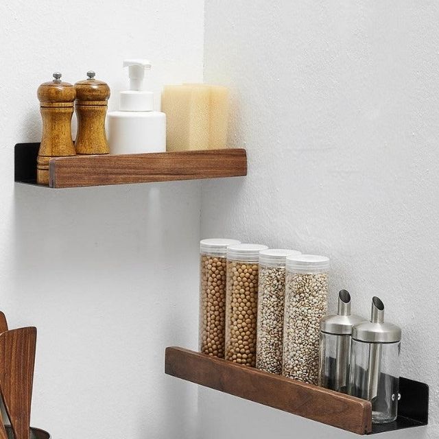 Stornfield | Solid Wood Bathroom Organizer Shelves Without Drilling
