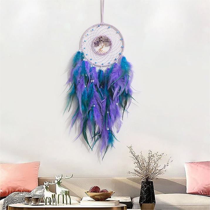 Stornfield | Frendorf Tree of Life Crystal Feather Sparkle Dream Catcher