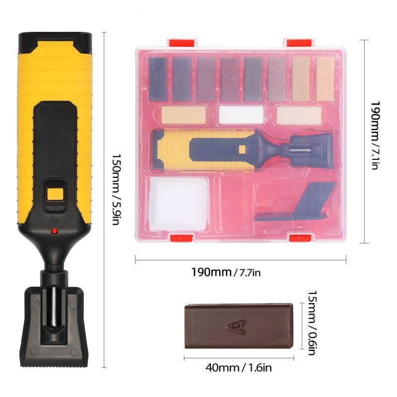 Stornfield | Wood Surface Repair Kit | 11 Wax Blocks & Heat Pen | Furniture, Floors & Cabinets