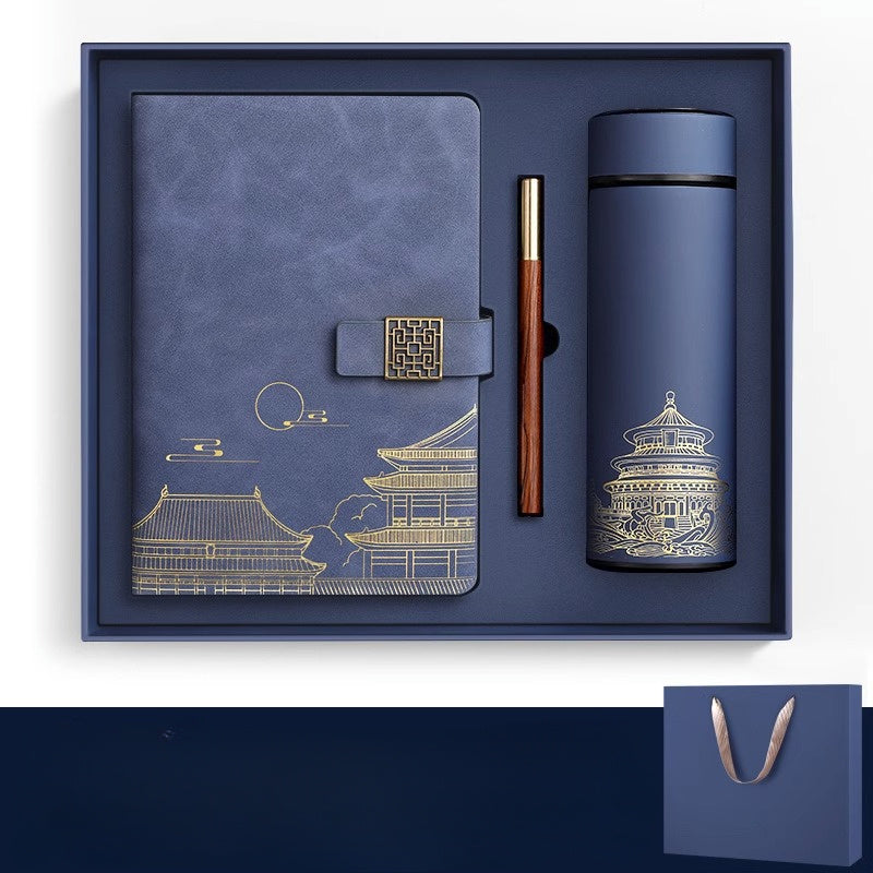 Imperia Luxe Gift Set – Notebook, Thermos Bottle and Pen in Gift Box | Stornfield
