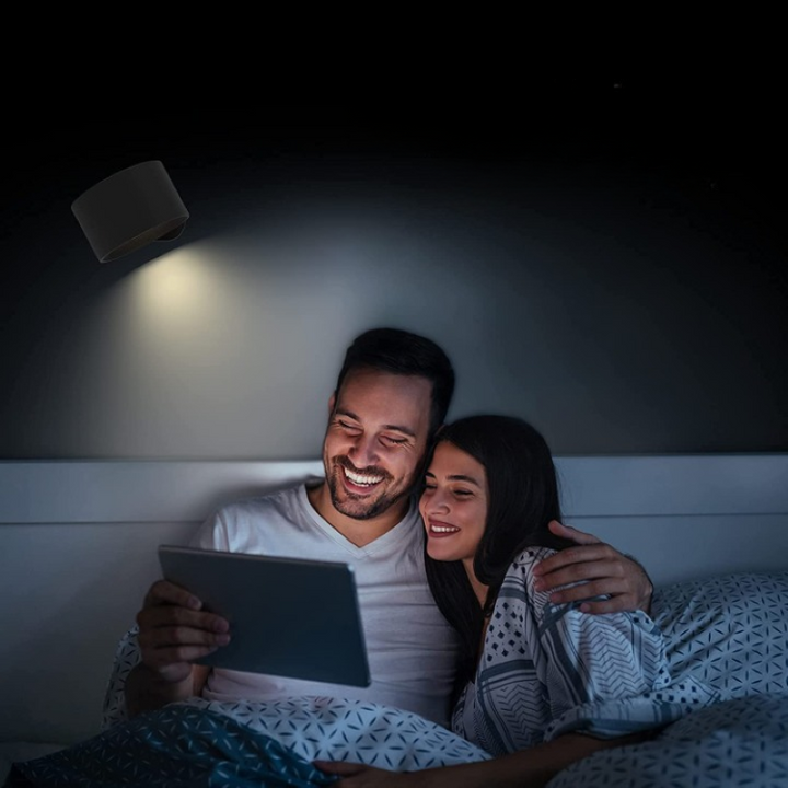 Stornfield | LED Wall Sconces, Wall Lamps with Rechargeable Battery, 3 Color Temperatures and 3 Brightness Levels, 360° Rotatable Magnetic Ball, Cordless Wall Lights for Study, Reading, Bedside