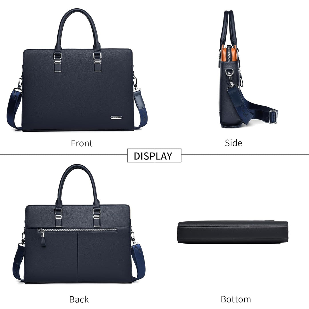 Genuine Leather Multi-Compartment Business Briefcase for Professionals | Stornfield
