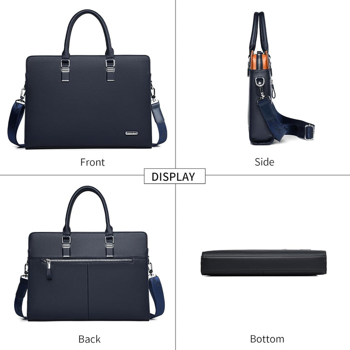 Genuine Leather Multi-Compartment Business Briefcase for Professionals | Stornfield