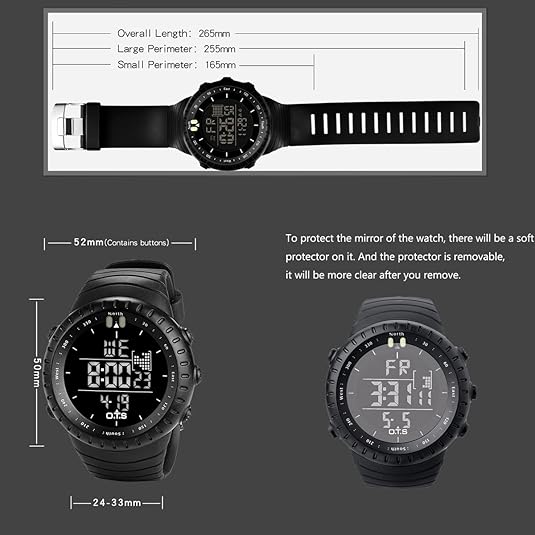 Stornfield | Henry Waterproof Men’s Digital Sports Watch – Shockproof, Tactical & LED Backlit Outdoor Timepiece