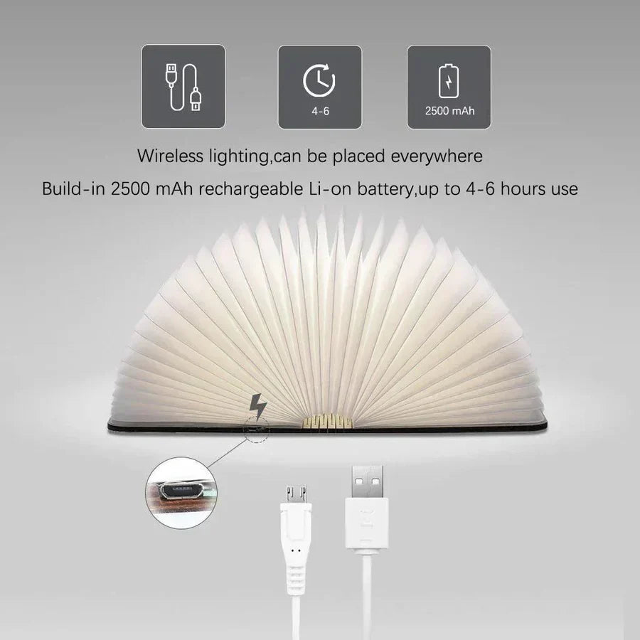Foldable Book Lamp with Warm LED Lighting - StoryGlow | Stornfield