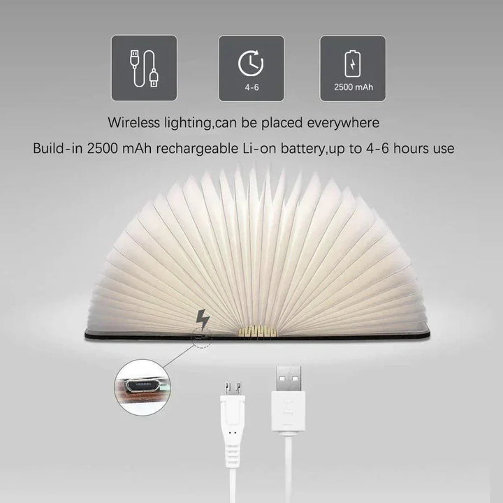 Foldable Book Lamp with Warm LED Lighting - StoryGlow | Stornfield