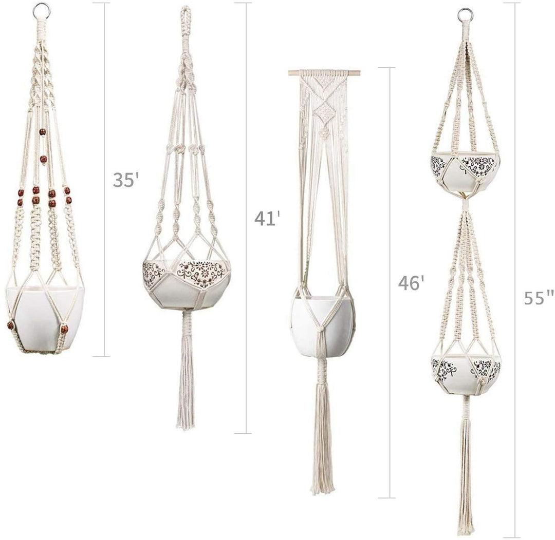Stornfield | Handmade Boho Macrame Plant Hanger Set of 4