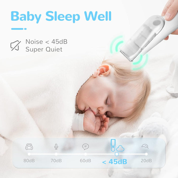 Baby Hair Clipper with Vacuum System – Waterproof Rechargeable Hair Clipper with Storage Box | Stornfield