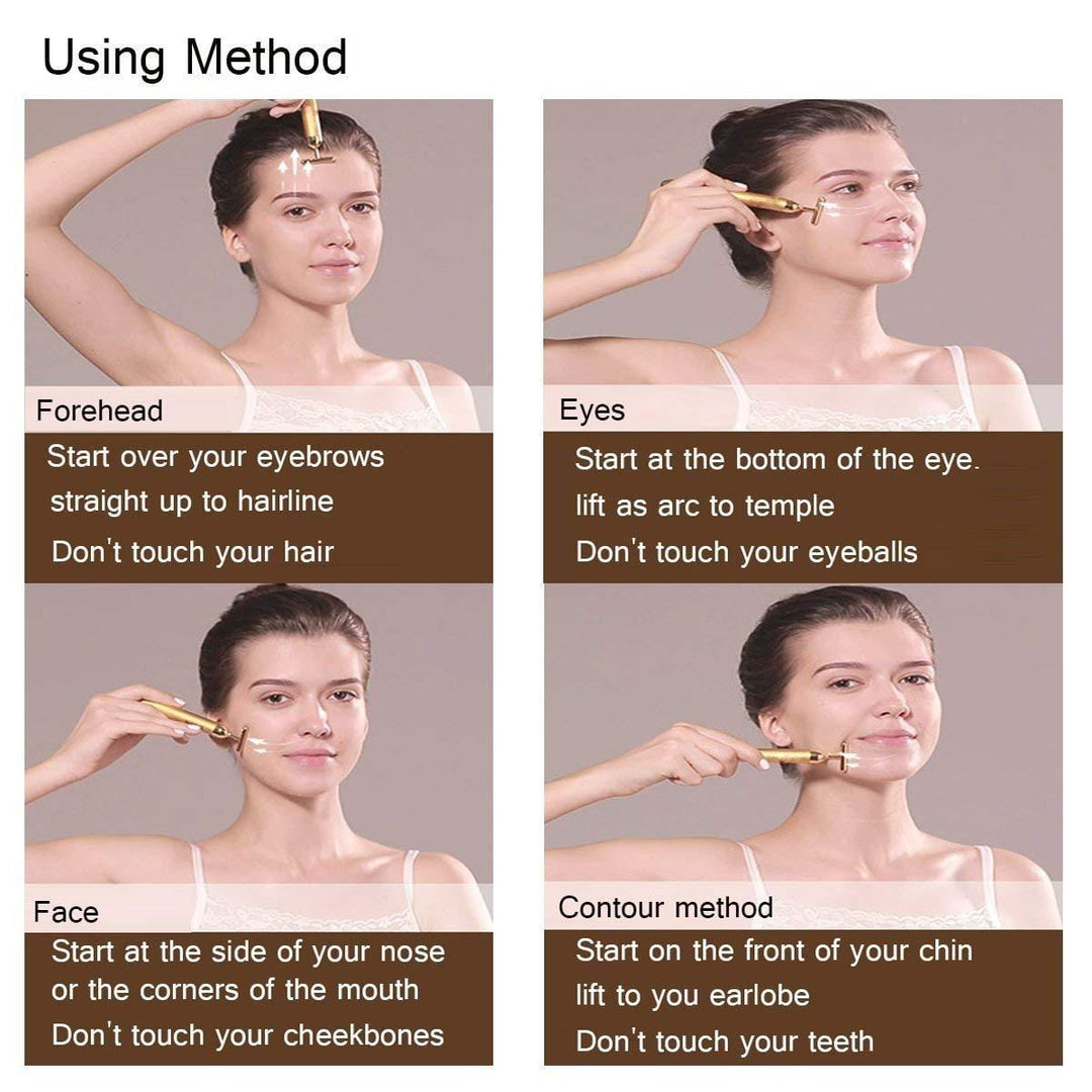Facial T-Bar Gold Massager | Stornfield