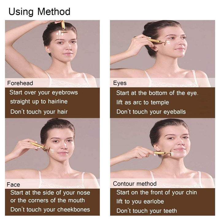 Facial T-Bar Gold Massager | Stornfield