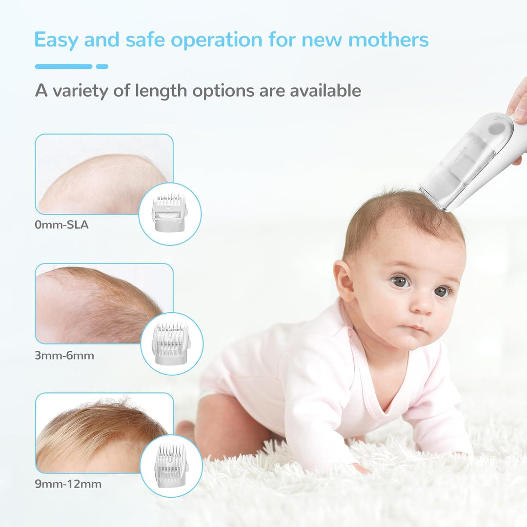 Baby Hair Clipper with Vacuum System – Waterproof Rechargeable Hair Clipper with Storage Box | Stornfield