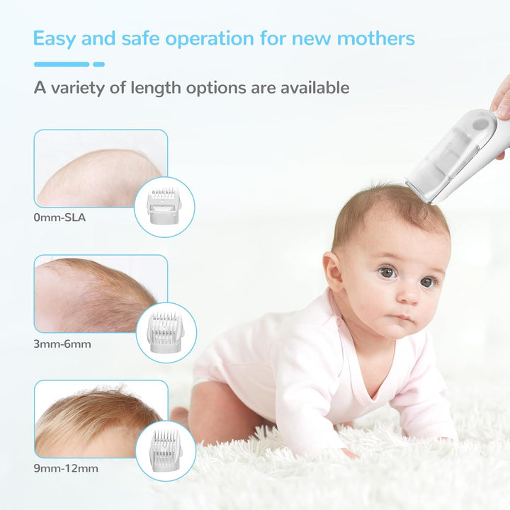 Baby Hair Clipper with Vacuum System – Waterproof Rechargeable Hair Clipper with Storage Box | Stornfield