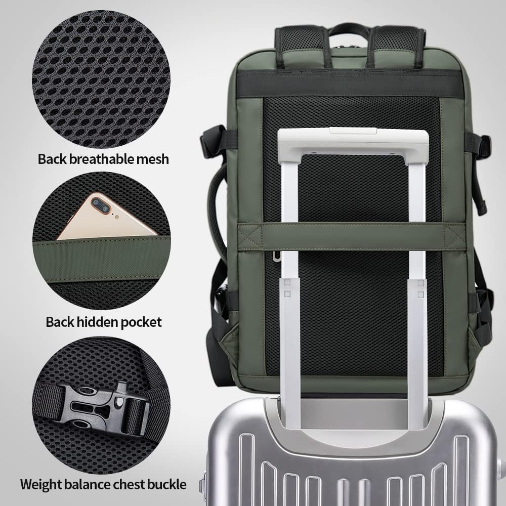 Expandable 26–45L Waterproof Travel Backpack with Laptop Sleeve & Duffle Carry | Stornfield
