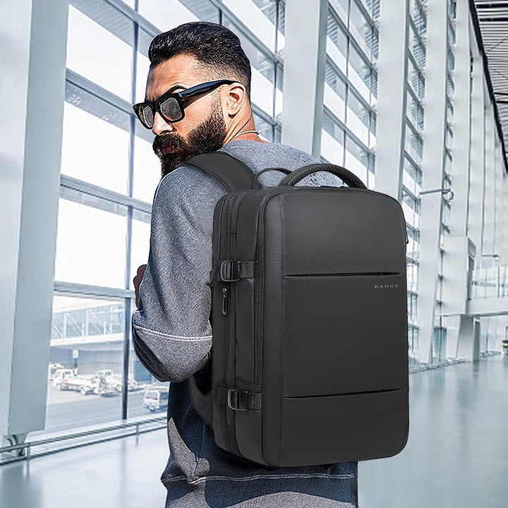 Expandable 26–45L Waterproof Travel Backpack with Laptop Sleeve & Duffle Carry | Stornfield