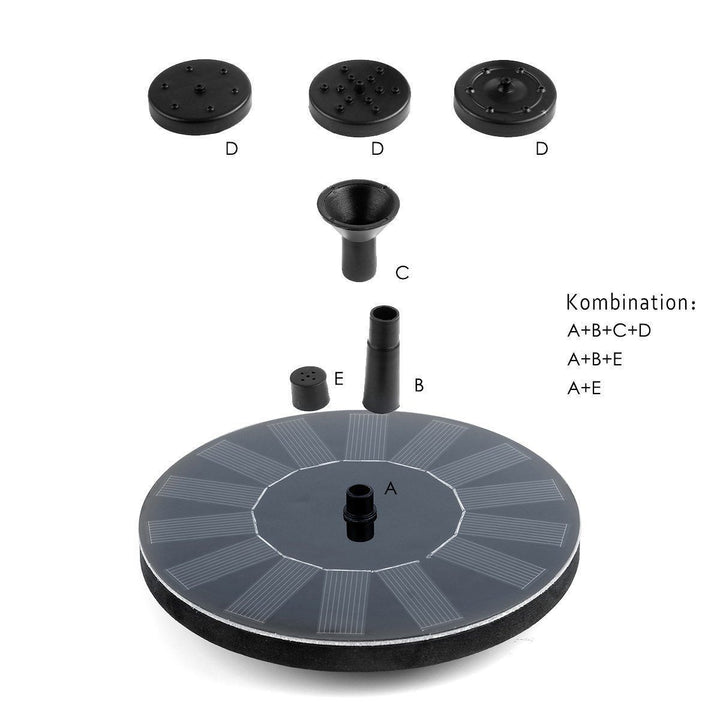 Stornfield | Solar Energy Fountain Pump WaterSoft – For Pond, Birdbath or Garden Decoration