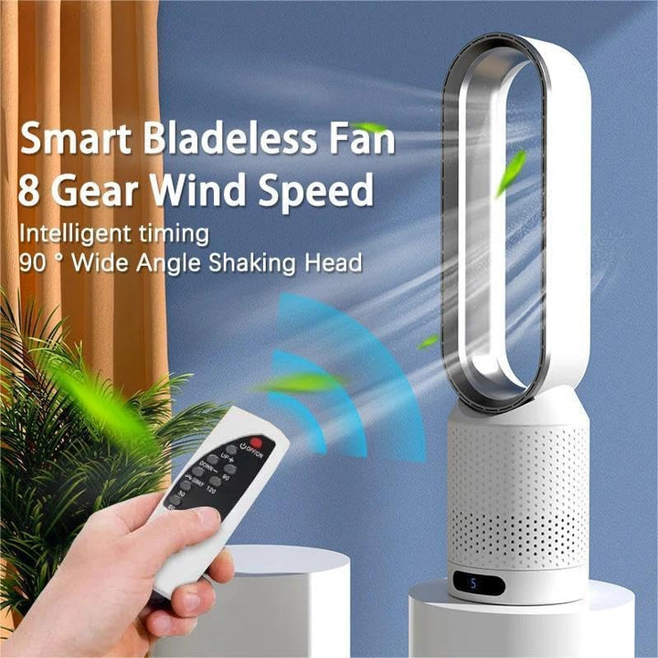 Portable Bladeless Fan with Air Purification and Remote Control | Stornfield