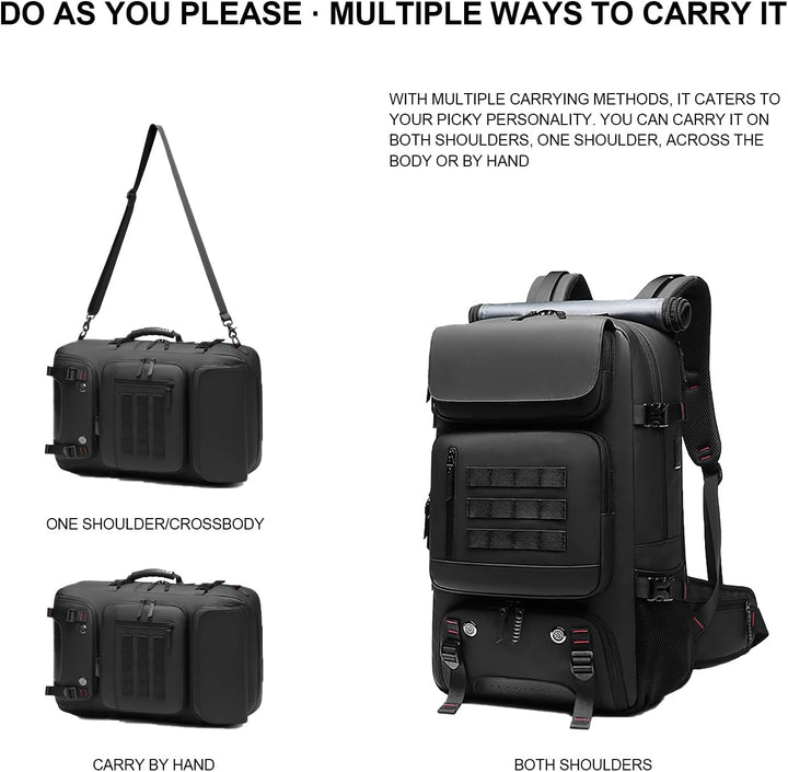 50L Waterproof Travel Backpack with Shoe Compartment & USB Port | Stornfield