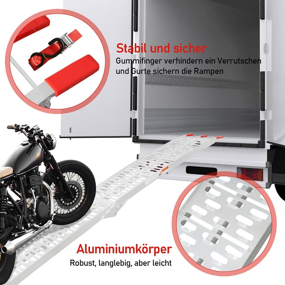 Folding Ramp 340kg Folding Aluminum Loading Ramp Motorcycle | Stornfield