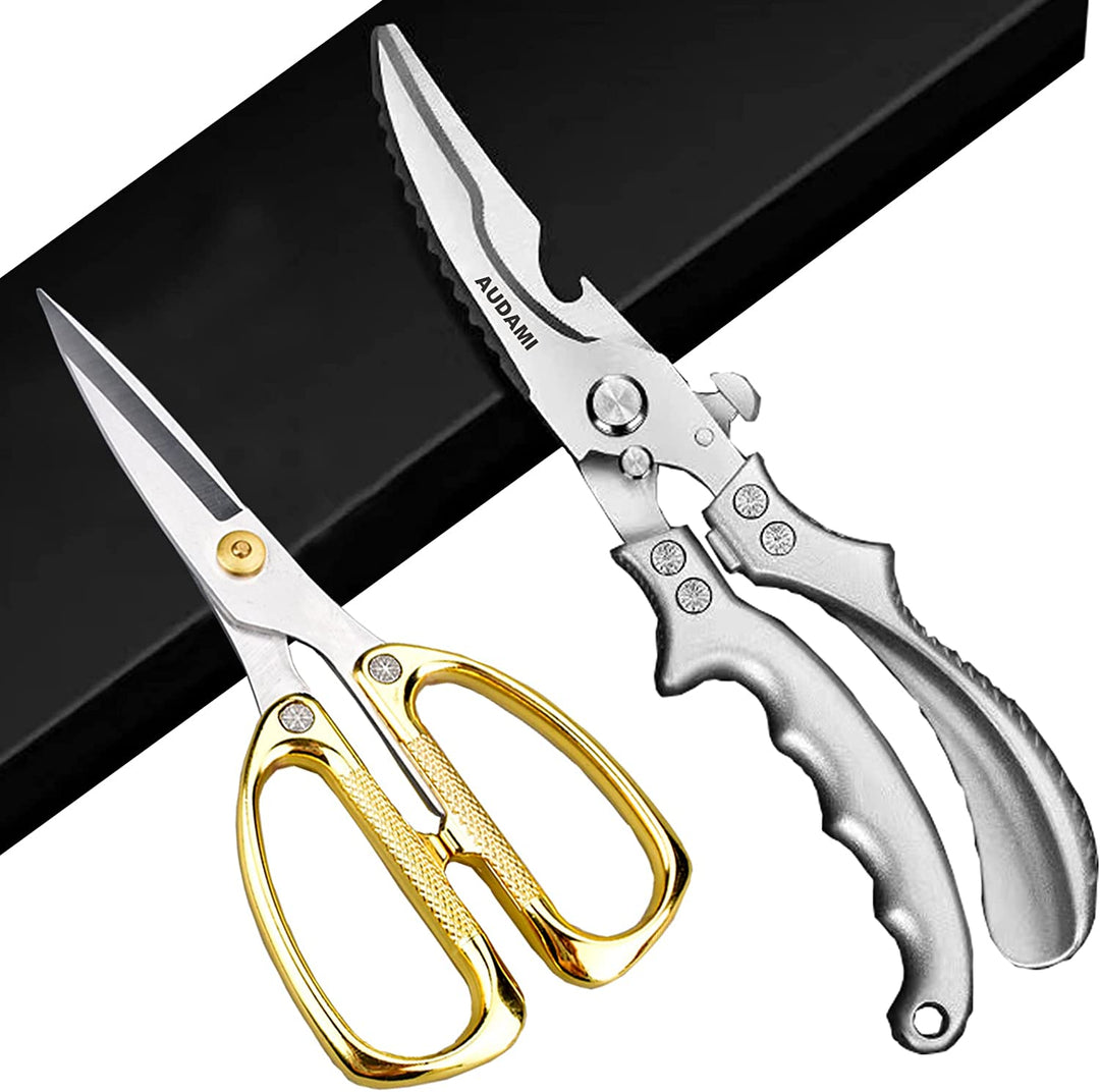 Stornfield | Kitchen Shears Heavy Duty 2-Piece Kitchen Scissor Set, Professional Heavy Duty Poultry Shears Fast