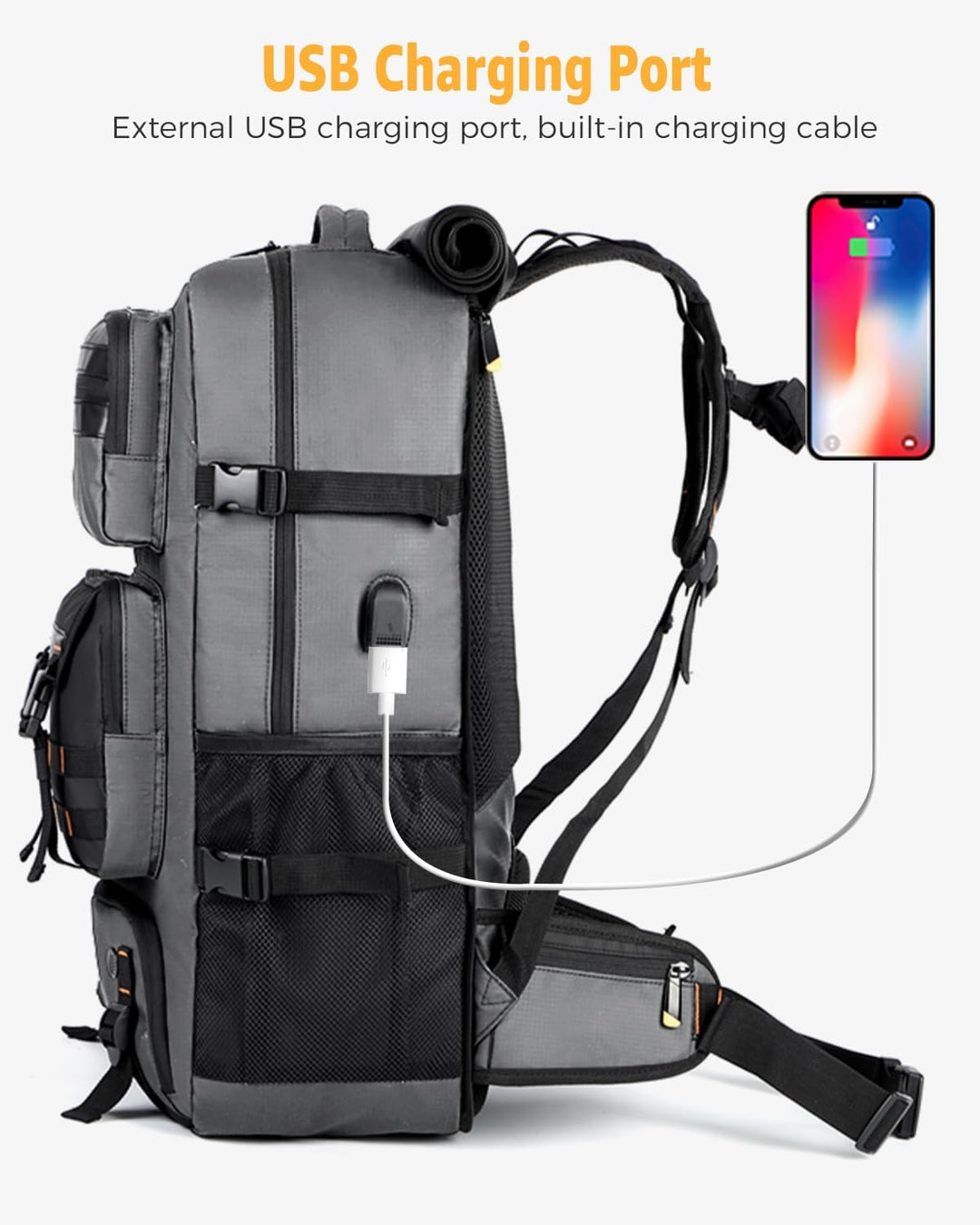 50L Flight-Ready Convertible Travel Backpack with Shoe Compartment & USB Port | Stornfield