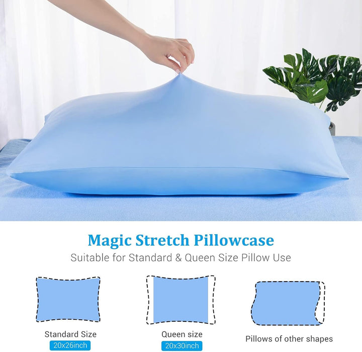 2-Pack Premium Silky Super Cooling Blue Pillowcases –  Extreme Q-Max 0.5 | Stornfield
