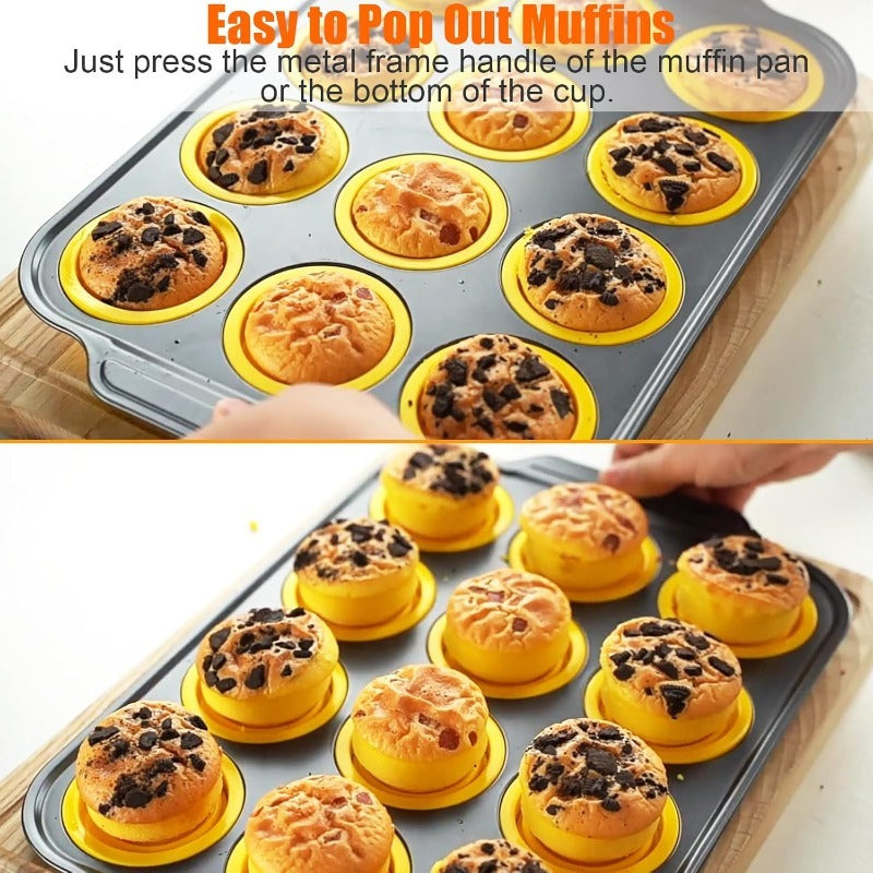 Press Release Stornfield Silicone Muffin Pan with Sturdy Metal Frame