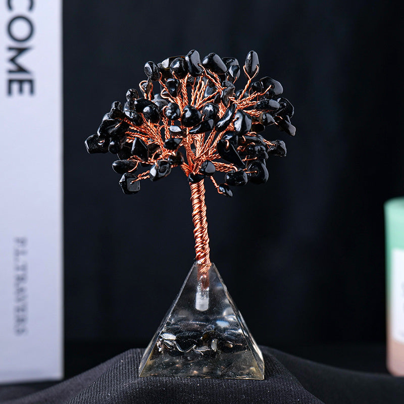 Stornfield | Base en gravier de pierre naturelle en pyramide pour arbre Feng Shui