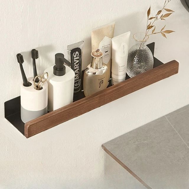 Stornfield | Solid Wood Bathroom Organizer Shelves Without Drilling