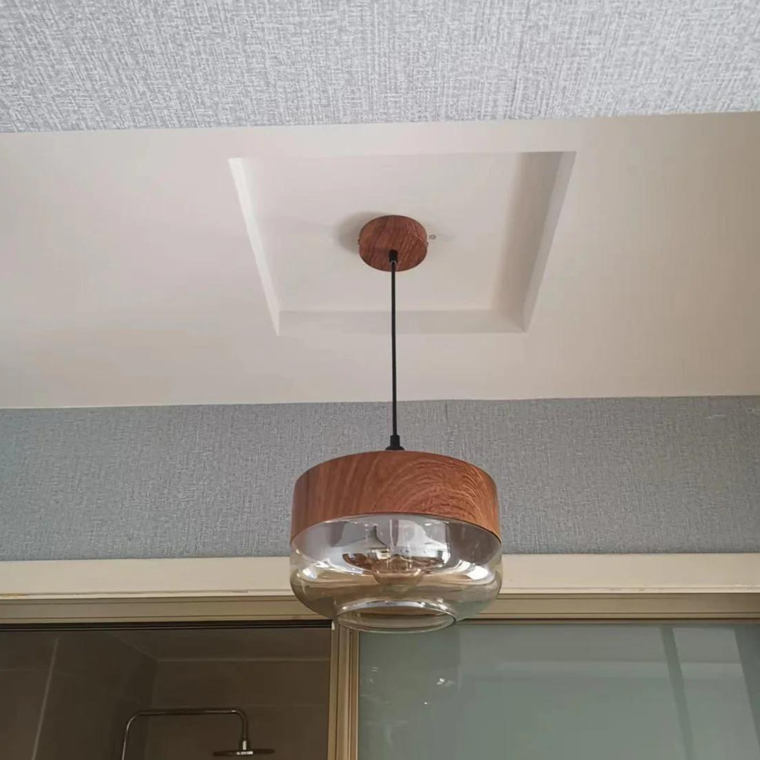 Stylish Scandinavian Wooden Ceiling Lamp - NordLuna | Stornfield