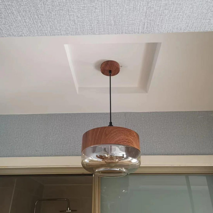 Stylish Scandinavian Wooden Ceiling Lamp - NordLuna | Stornfield