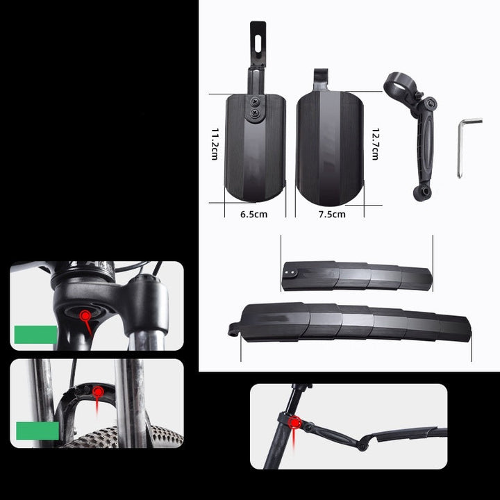 Bike mudguard set retractable adjustable | Stornfield