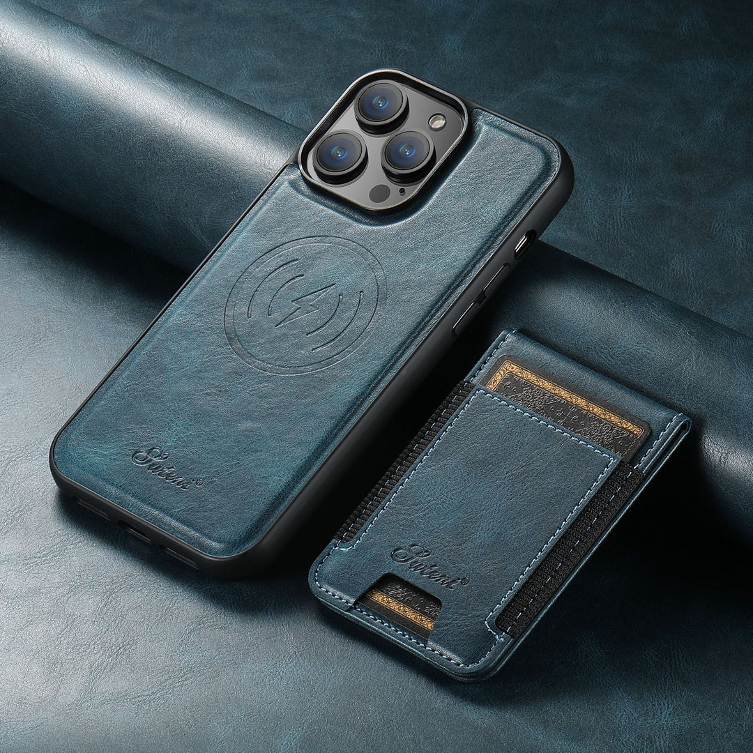 Stornfield | Étui en cuir pour téléphone avec porte-cartes et compatibilité MagSafe