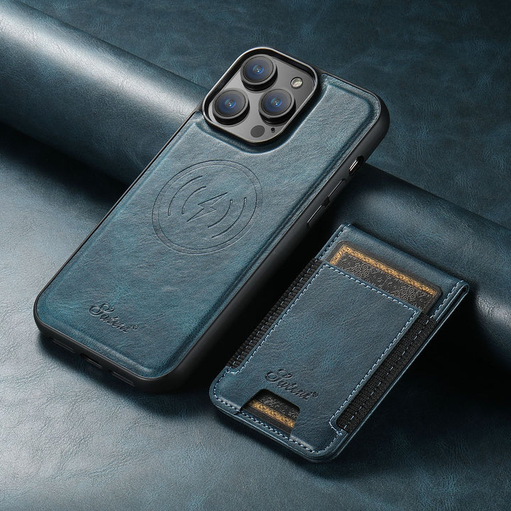 Stornfield | Étui en cuir pour téléphone avec porte-cartes et compatibilité MagSafe