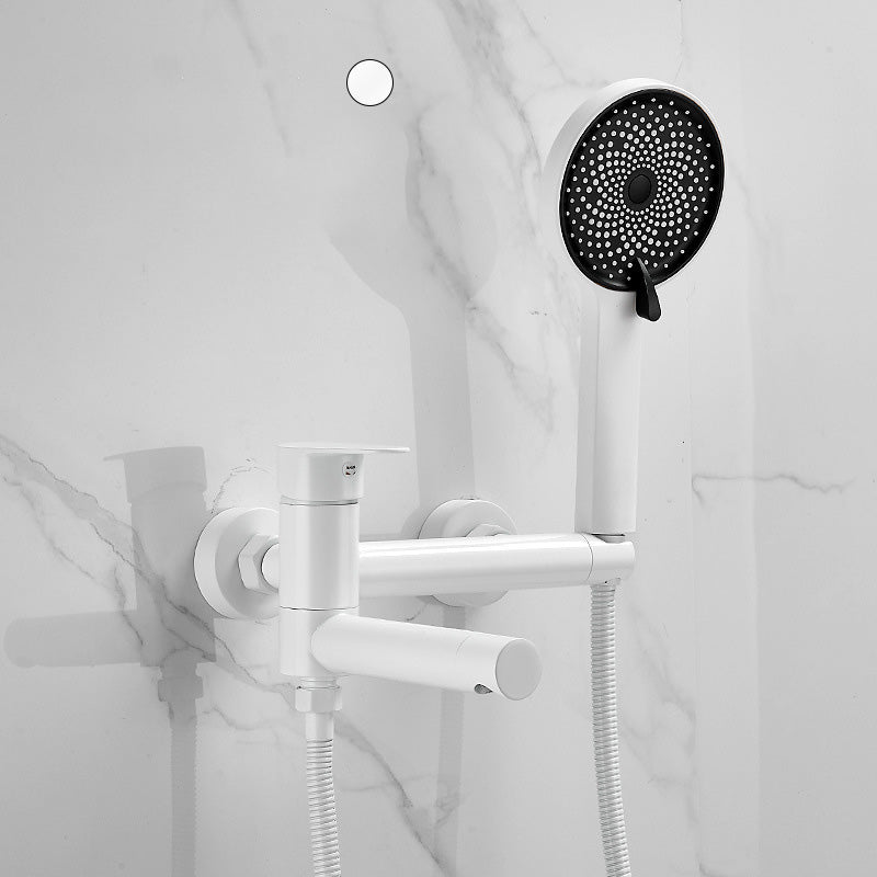 Stornfield | Modern Bath Rim Wall-Mounted Single Handle Bathtub Faucet with Hand Shower