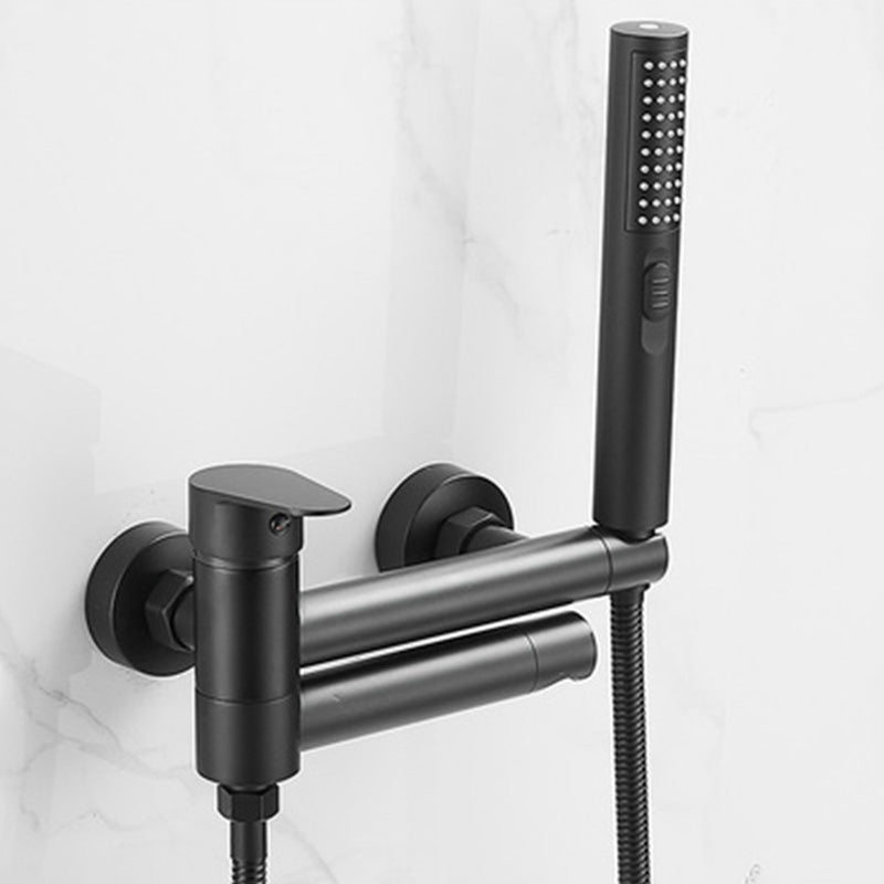 Stornfield | Modern Bath Rim Wall-Mounted Single Handle Bathtub Faucet with Hand Shower