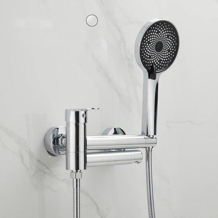 Stornfield | Modern Bath Rim Wall-Mounted Single Handle Bathtub Faucet with Hand Shower