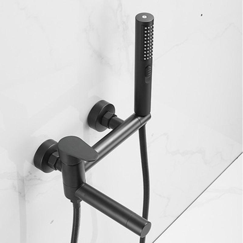 Stornfield | Modern Bath Rim Wall-Mounted Single Handle Bathtub Faucet with Hand Shower