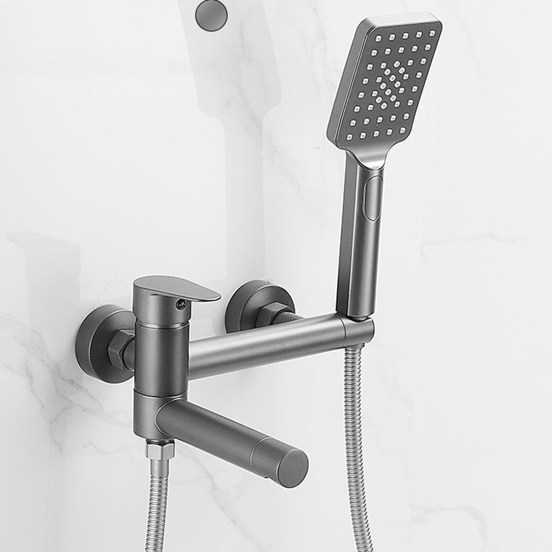 Stornfield | Modern Bath Rim Wall-Mounted Single Handle Bathtub Faucet with Hand Shower