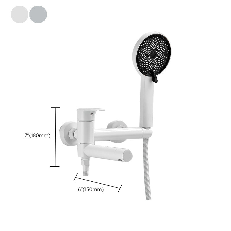 Stornfield | Modern Bath Rim Wall-Mounted Single Handle Bathtub Faucet with Hand Shower