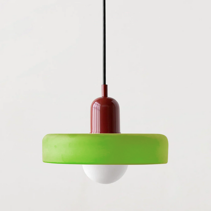 Stornfield | Stained Glass Pendant Light | Elegant Bauhaus Style Hanging Lamp | Designer Lamp for Living Room and Dining Room