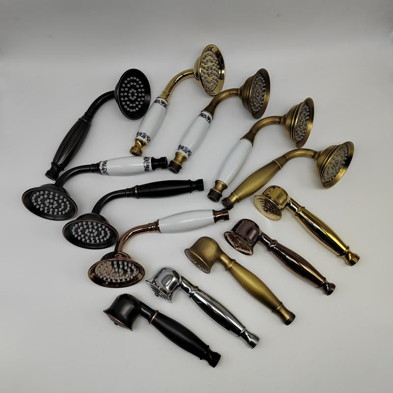 Stornfield | Traditional Handheld Shower Head with Hose Polished Brass Wall Mounted Shower Head